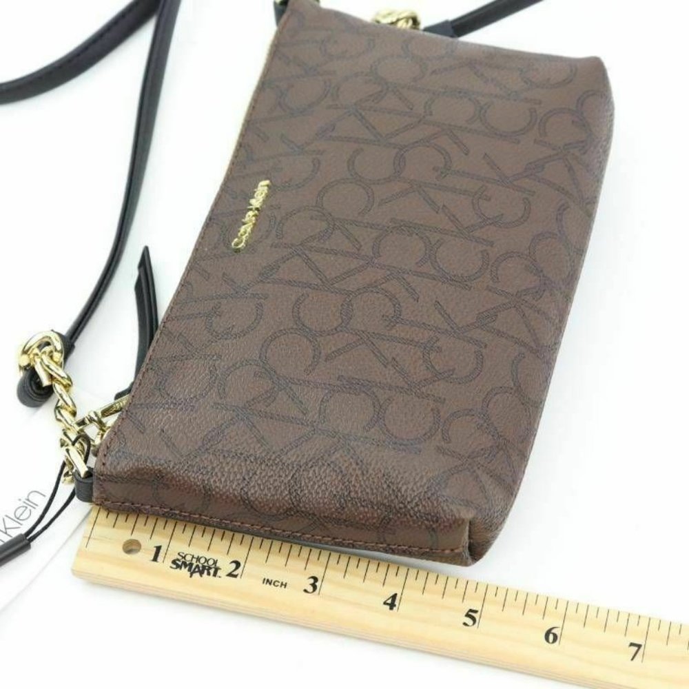 Calvin Klein Womens Hayden Crossbody Bag Brown Sig - Picture 6 of 8